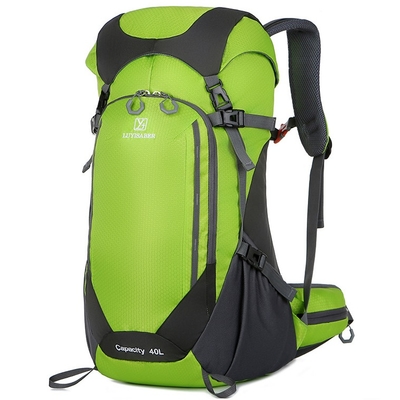 64cm Green Waterproof Hiking Backpack Women'S Lightweight Travel Backpack  40L