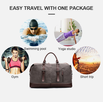 Travel Waterproof Gym Bag Sports Mens Business Duffle Bag Canvas