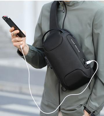 Anti Theft Crossbody Sling Bag Cross Shoulder Sling Bag USB Men Chest Bag