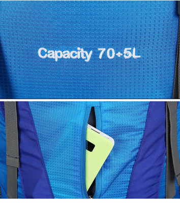 Ransel Mountain Waterproof Trekking Backpack Polyester 70 Liter Backpack ISO
