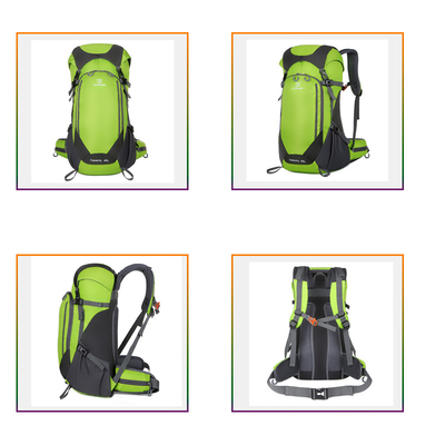 64cm Green Waterproof Hiking Backpack Women'S Lightweight Travel Backpack  40L