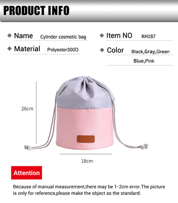 Multi Function Hanging Cosmetic Bag Cylinder Cosmetic Bag Travel  Portable