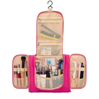 Heavy Duty Hanging Cosmetic Bag Polyester Travel Toiletry Bag Makeup Waterproof