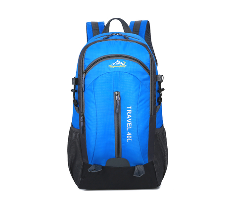 Orange 40L Waterproof Backpack 55cm Camping Travel Backpack With USB Charge Hole