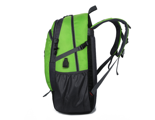 Orange 40L Waterproof Backpack 55cm Camping Travel Backpack With USB Charge Hole