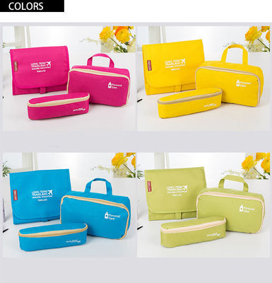 Foldable Travel Toiletry Cosmetic Bag Storage Makeup Bag Organizer Polyester