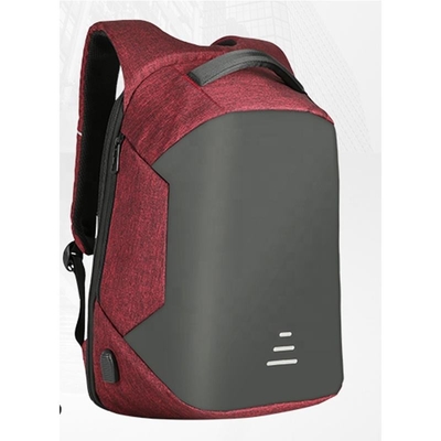 Burgundy Business Laptop Backpack BSCI Water Proof Backpacks With USB