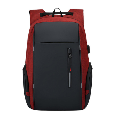 Black 17 Inch Business Laptop Backpack  Waterproof Computer Bag With USB