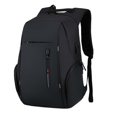 Black 17 Inch Business Laptop Backpack  Waterproof Computer Bag With USB