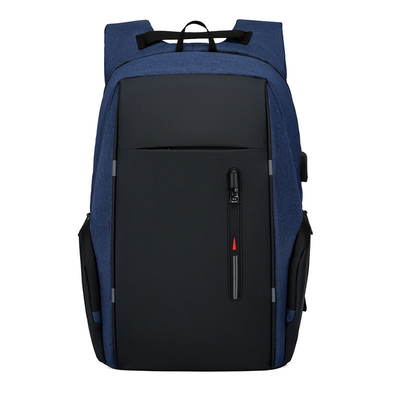 Black 17 Inch Business Laptop Backpack  Waterproof Computer Bag With USB