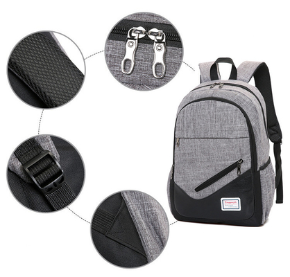 Gray BSCI Computer Backpack Sets Student 3pc Backpack Set Business