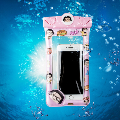 Clear Waterproof Cell Phone Pouch Cartoon Waterproof Mobile Pouch Cover Floating