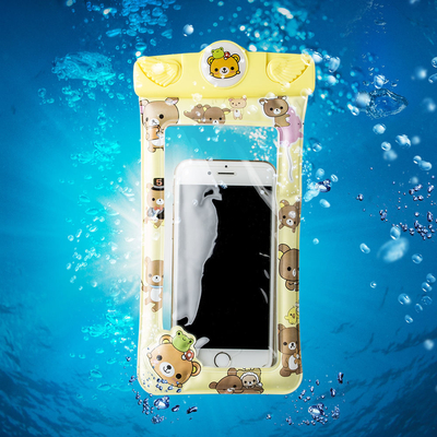 Clear Waterproof Cell Phone Pouch Cartoon Waterproof Mobile Pouch Cover Floating