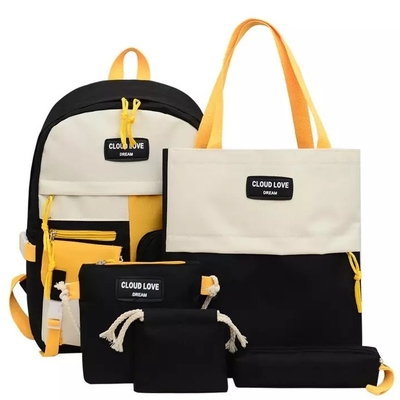 Canvas Backpack School Bag Sets Waterproof  Travel Teenagers Backpacks