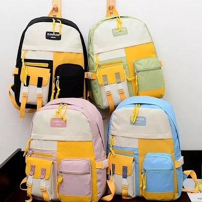 Canvas Backpack School Bag Sets Waterproof  Travel Teenagers Backpacks