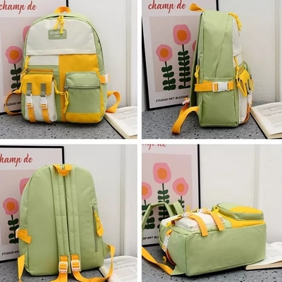 Canvas Backpack School Bag Sets Waterproof  Travel Teenagers Backpacks