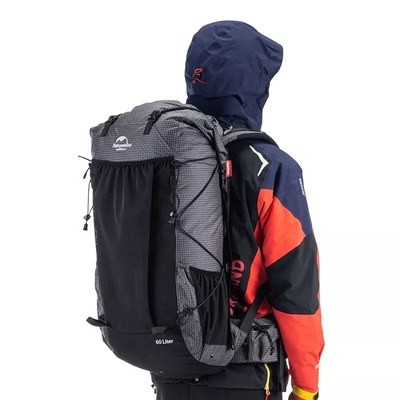 Black ODM Waterproof Hiking Backpack 65 Litre Mountain Climbing Backpack Outdoor