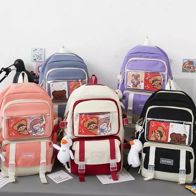OEM 1.35 Inch Girls School Bag Set Large Capacity 5 In 1 Backpack Sling Pencil Bag