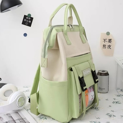 Green Backpack Sets Laptop Students Durable Book Bag Girls