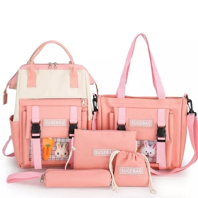 Green Backpack Sets Laptop Students Durable Book Bag Girls