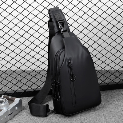 ISO Waterproof Crossbody Sling Bag Mens Sling Chest Bag With USB Charging