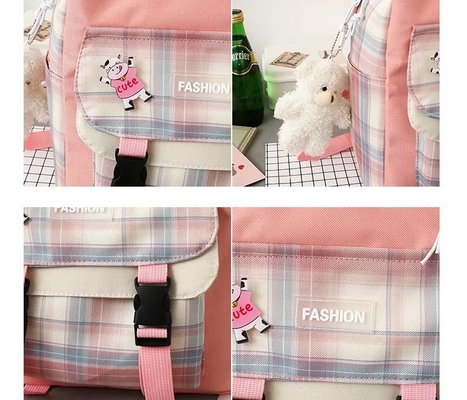 Purple Women Backpack Set Waterproof Aesthetic Backpack Set For Girls Students