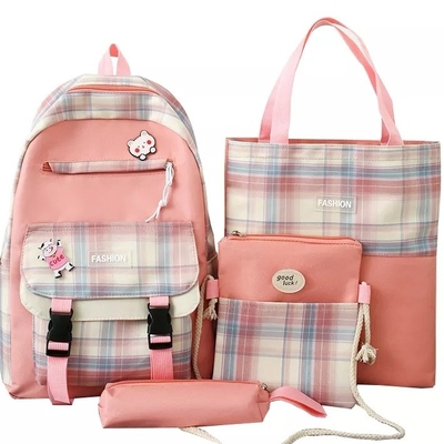Purple Women Backpack Set Waterproof Aesthetic Backpack Set For Girls Students