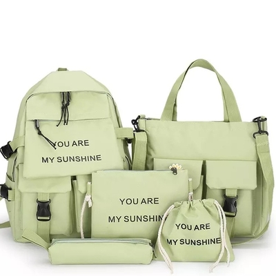 Travel Laptop Backpack School Bag Sets Girl Solid Color With Pencil-Case Wholesale