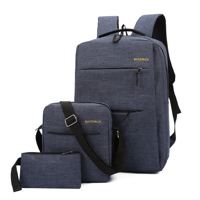 1.47 Inch Usb Charging Backpack Sets 3 In 1 Computer Oxford Waterproof Rucksack