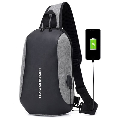 4.2L Black Nylon Sling Bag ODM Sling Chest Crossbody Bag Multifunction Waterproof