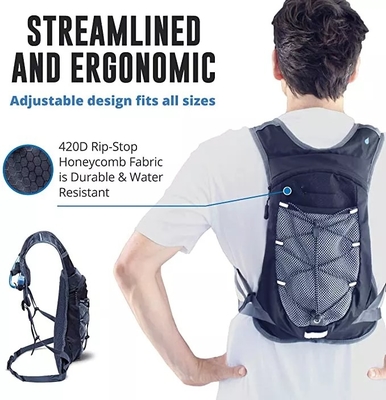 ISO 2L Waterproof Hiking Backpack 0.1kg Lightweight Hydration Vest Traveling Men