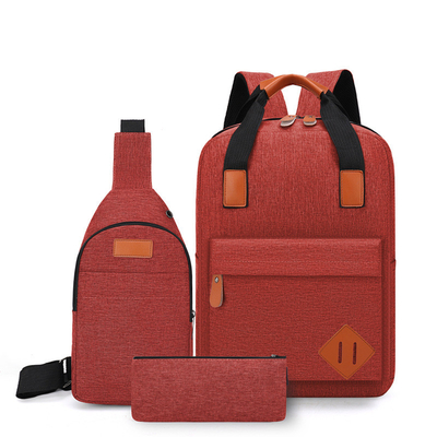 Waterproof Three In One Backpack Nylon Computer Backpack Set With USB