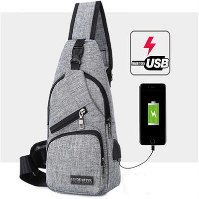 Leisure Sling Body Bag Canvas Waterproof Sling Backpacks  Large Capacity