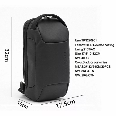 1200d Reverse Coating Laptop Rucksack Odm Leisure Cross Body Shoulder Bag
