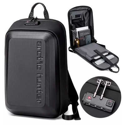 EVA Hard Case Waterproof Business Backpack With Usb Charging Port Polyester