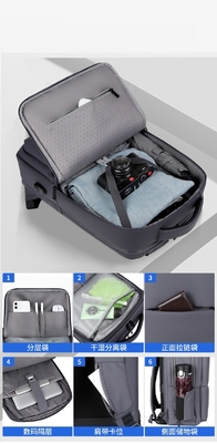 Casual ODM Waterproof Laptop Bag Polyester  0.44m Anti Theft Laptop Backpack