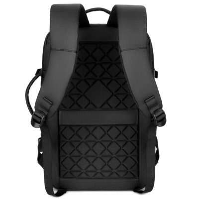 Men 17.3 Inch Water Resistant Laptop Backpack BSCI Black Nylon Laptop Backpack