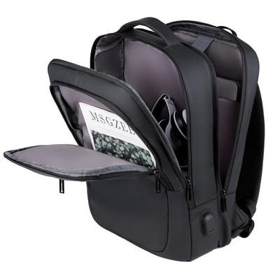 Black BSCI Business Laptop Backpack Fashion Computer Backpack Water Resistant ODM