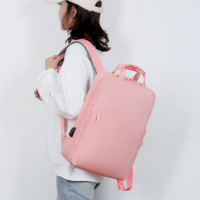 41cm Student Lap Top Ruck Sack Black Travel Backpack Rucksacks With USB Outdoor