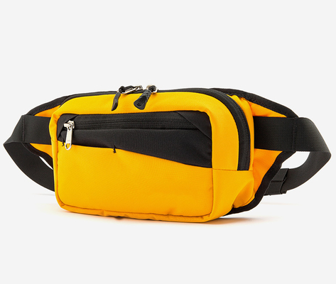 Yellow Economic Outdoor Waist Bag Pouch Waterproof Running Waist Pack Polyester