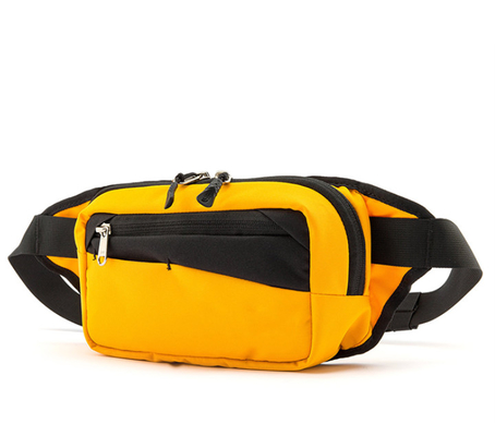 Yellow Economic Outdoor Waist Bag Pouch Waterproof Running Waist Pack Polyester
