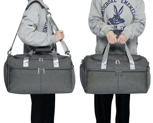 18&quot; Gym Anti Theft Travel Bag Duffle Bag With Shoe Compartment Wet Pocket