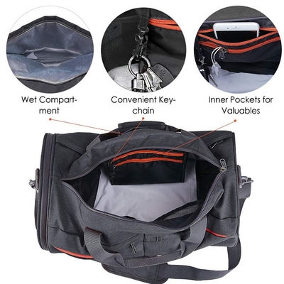 Sport Anti Theft Travel Bag Lightweight Gym Duffle Bag With Shoe Compartment Wet Pocket