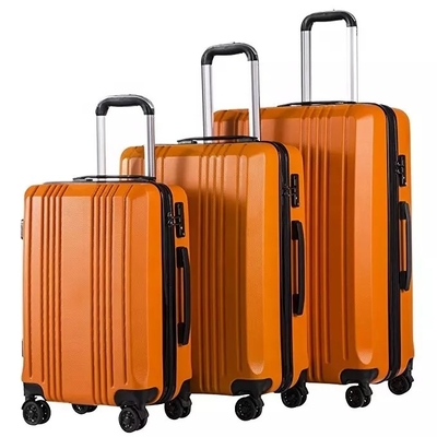 ABS Waterproof Travel Luggage Hardside Trolley Suitcase Double Zipper TSA Lock 4 Spinner Wheels