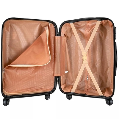 Polyester Lining Hard Shell Luggage Set 24''  Trolley Suitcase Tsa Luggage Lock 3 Pcs Pp Carry On