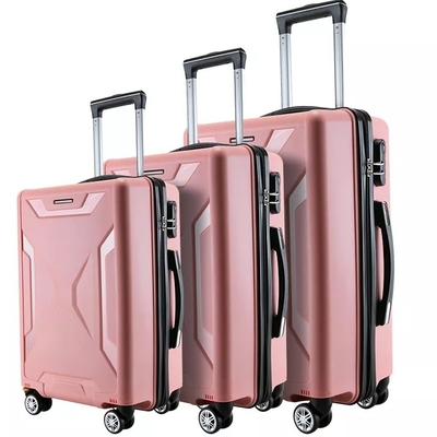 Polyester Lining Hard Shell Luggage Set 24''  Trolley Suitcase Tsa Luggage Lock 3 Pcs Pp Carry On