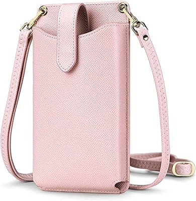 Small Cellphone Crossbody Wallet Synthetic Leather Material Cellphone Holder