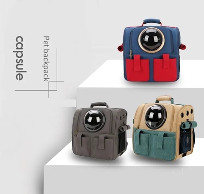 Portable Pet Carrier Bag Transparent Capsule Breathable Travel Parrot Cat Dog Bird Backpack