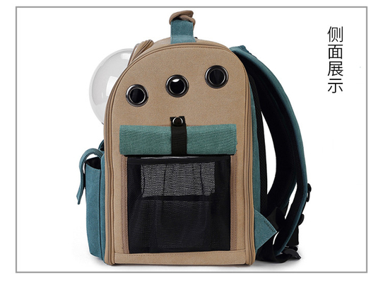 Portable Pet Carrier Bag Transparent Capsule Breathable Travel Parrot Cat Dog Bird Backpack